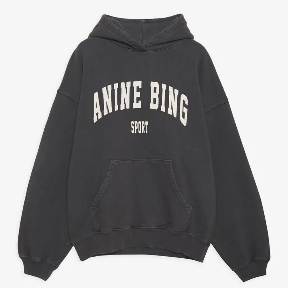 Anine Bing Harvey Sweatshirt - Washed Black - Picture 3 of 12